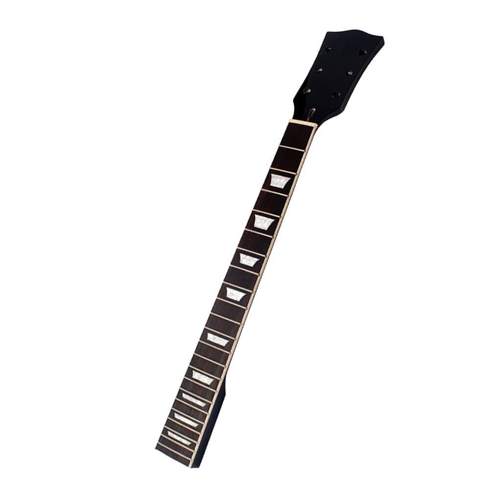 Manico per chitarra elettrica Accessori versatili per la sostituzione della chitarra in palissandro Due tipi attraenti di accessori di sostituzione a mosaico in palissandro come la tastiera.