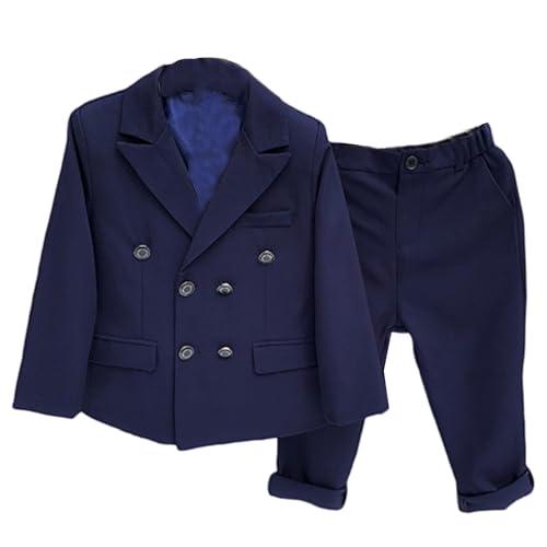 Ensemble formel pour enfants au style raffiné avec veste croisée haut de gamme