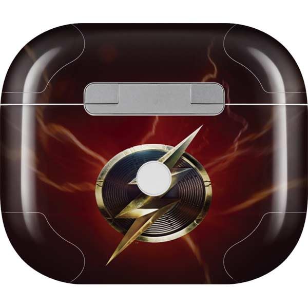 Skinit Decal Audio Skin Compatible with Apple AirPods (3rd Gen, 2021) - Officially Licensed Warner Bros The Flash Movie: Logo Poster Design