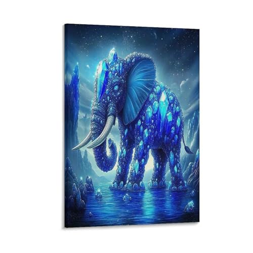 Impression sur toile éléphant décoration murale maison 50x75