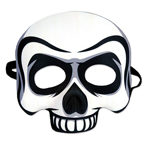 Beistle Halloween Party Decoration Skull Half Mask - 6 Pack (1/Pkg)
