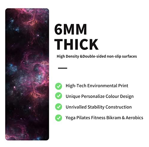 Nuveti Yoga Mat Eco Friendly Tpe Non Slip Fitness Exercise Mat With Carrying Bag,72"X24" Extra Thick 6Mm Exercise & Workout Mat For Yoga, Pilates Fitness And Floor Exercises #TOP3