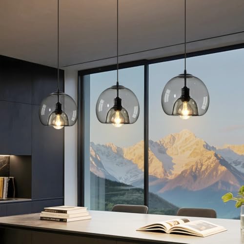 Luminaire réglable hauteur plafonnier sphérique verre