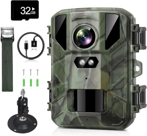 VanBangTec Mini Wildkamera 4K 50MP, Wildtierkamera mit Nachtsicht Bewegungsmelder 850 IR LEDs, 0,2s...