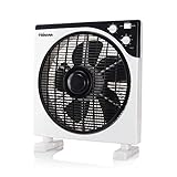 quigg ventilator windmaschine Extrabreiter Bereich durch das oszillierende Lüftergitter