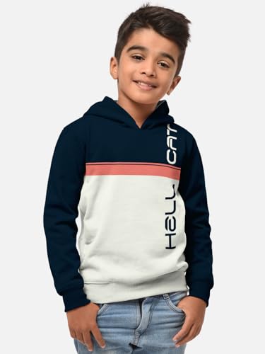 Image of HELLCAT Printed Cotton Blend Full sleeve Hoodie T-shirt Jogger Trackpant Clothing Set for Boys