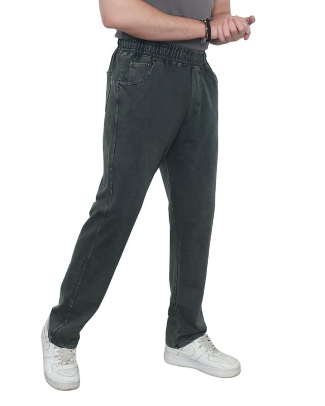 Image of Men's Premium Cotton Blend Trouser | Soft Breathable Casual Pants for Men | Regular Fit Stylish Lower for Office, Travel