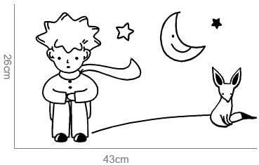 Miniatura 3 de Dailinming Calcomanía mural para pared, diseño de estrellas, diseño de zorro y estrella, diseño de El Principito 43X26CM