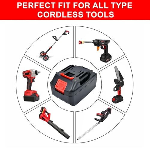 Image of 21V /48Vf Lithium-Ion Battery with Charger | Max Power Link System | Rechargeable Battery Pack for Cordless Power Tools - 12000mAh Li-ion | Power Share Compatible