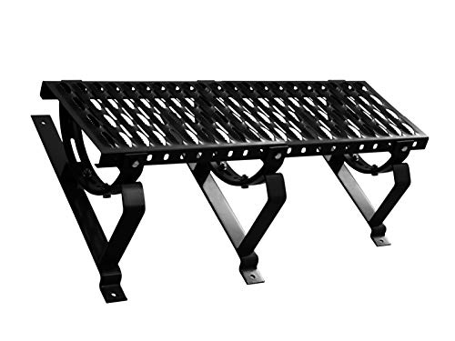 Preisvergleich Produktbild DACHTRITT Steigtritt Kaminpodest 200cm Komplett für Metalldachpfanne Blechpfanne (Blechpfannenmodul: 350 mm / 30 mm, RAL 9005 - Schwarz)