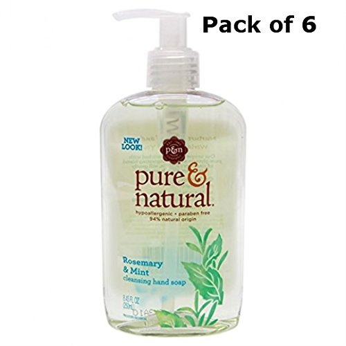 Pure and Natural Liquid Hand Soap, Rosemary and Mint, 8.45 Ounce (Pack of 6)