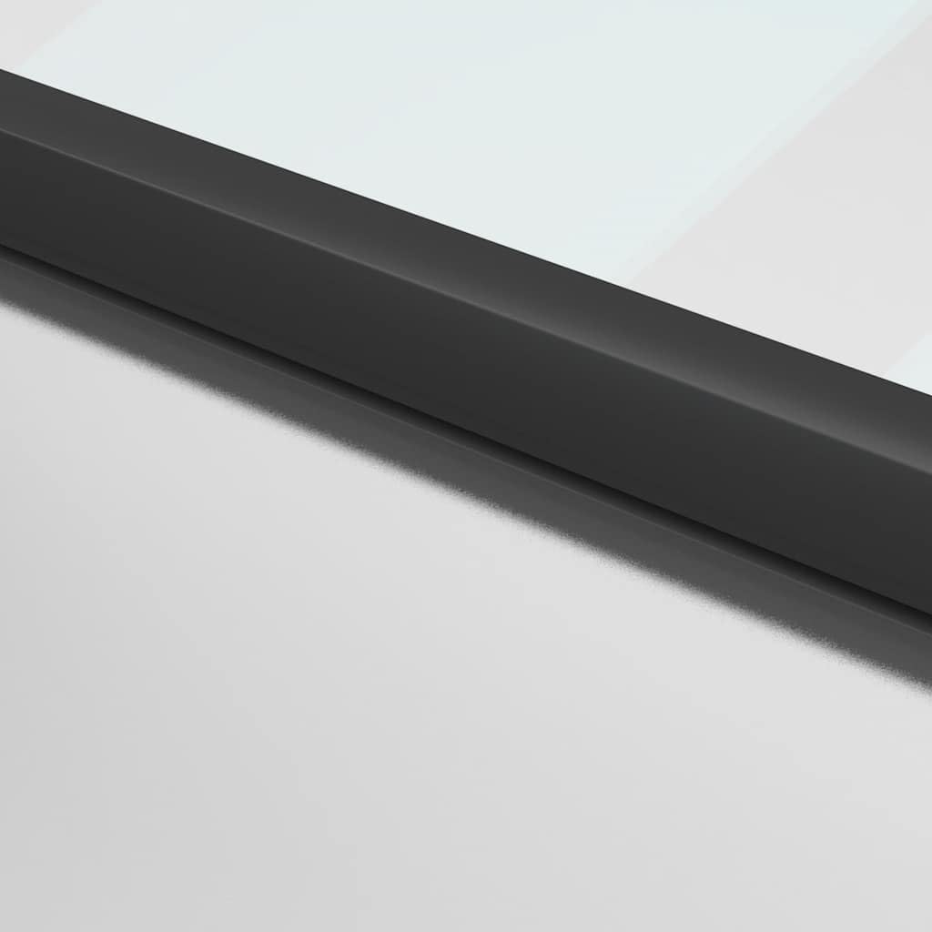 Drzwi wewnętrzne wąskie czarne 102,5 x 201,5 cm szkło hartowane i aluminiumSprzęt Materiały budowlane Drzwi domowe