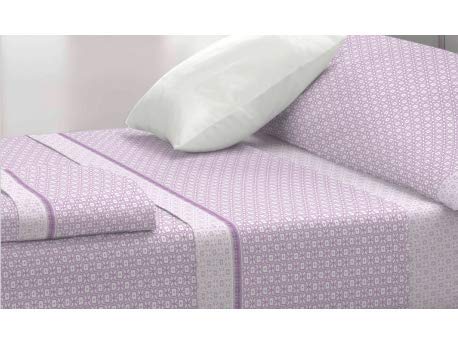 Juego DE SÁBANAS Cama CORONA-4174 (Lila, 135cm)