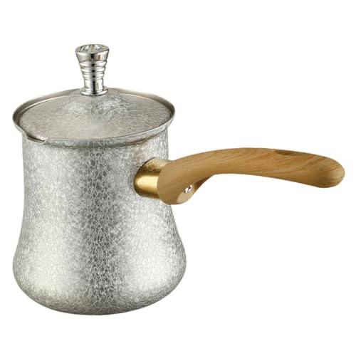 Baoblaze Cafetera, tetera para cocinas de inducción, jarra calentadora de leche de profesional, olla para derretir chocolate para restaurantes y, 550 Ml
