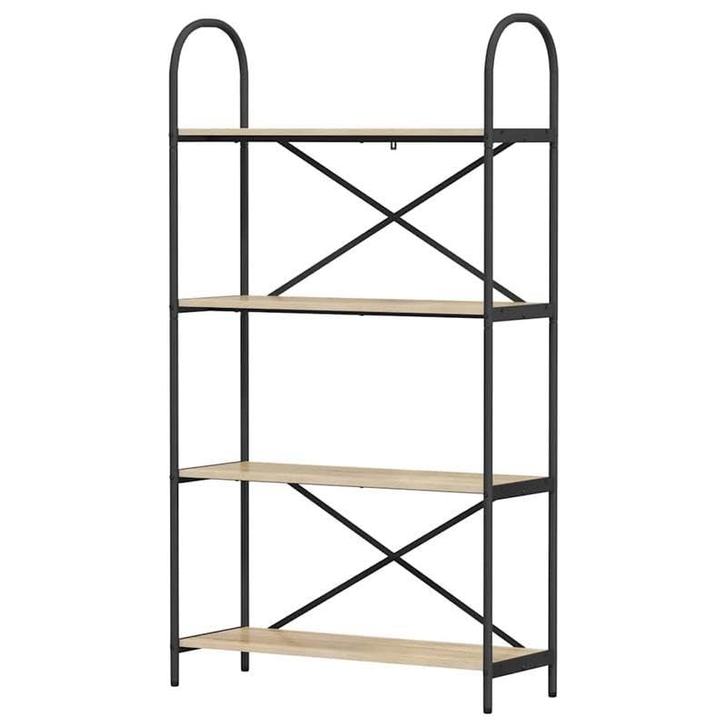 Eleganz Sistema de estantería de roble Sonoma 80 x 30 x 146 cm – Moderna estantería de madera para salón, oficina y cocina – solución de almacenamiento estable para ropa, libros y decoración