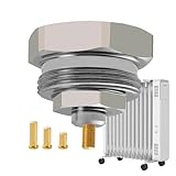 Portable Radiator Valve, Thermostatic Metal Adapter, Adjustable Temperature Control Heating Valve with Brass Construction, Energy-Saving Indoor Heating Accessory for House Apartment Office Bedroom