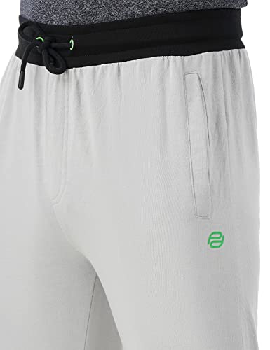 Image of PUMP'D Men's Breathable Cotton Jogger Pants with Elasticated Waistband & Drawstring - Dry Tech, Anti-Odor, Lightweight, Soft Seams