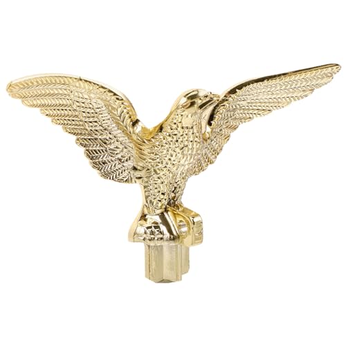 Toddmomy Aquila Pali Della Bandiera Topper Pennone Testa Dell'aquila Oro Pennone Aquila Topper Ornamento Pennone Bandiera Palla Per Esterno Giardino Pennone Ornamento