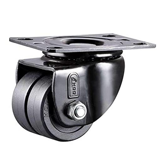 Roulette centre de gravite bas fixe double rangee 1.6" charge lourde