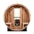 TaTalife Customize Barrel Outdoor Sauna Room, Traditional Wooden Steam Saunas, 220V HARVIA Electric Stove/Wood Burning Stove, 2-10 Person Canadian/Red Cedar Wooden Sauna Kit (0-195 °F)