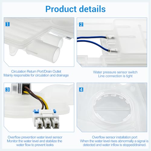 DD82-01373A, DD82-01111A – Sensor de quebra e transbordamento da capa da máquina de lavar louça, compatível com as peças OEM da máquina de lavar louça Samsung DD82-01111B A/S-CASE BTAKE up, garantia