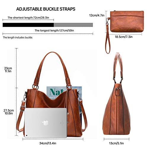 Bolso tote vegano grande para mujer con capacidad amplia miniatura 3