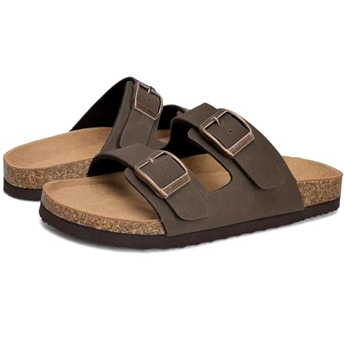 Image of Torotto Kids Sandals Boys Girls Slide Summer Non-slip Cork Glitter Toddler Slippers with Adjustable Straps for Indoor & Outdoor