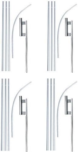 Swooper Flutter Flag Hardware-FOUR 4 Piece Pole Kits with Ground Spikes