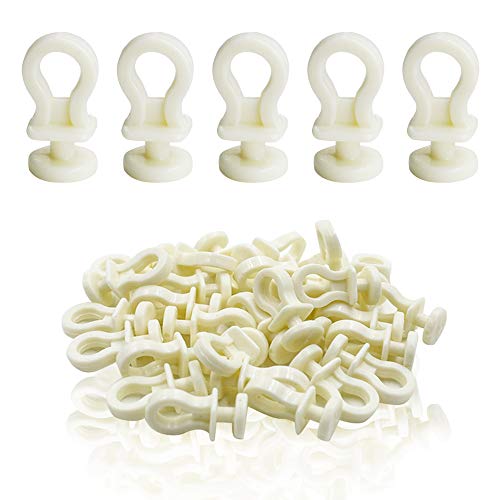 Luomorgo 50 Pcs Plastic Rollerbolt Window Curtain Glider Track Carrier Slide Wheels Rollers