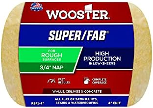 Wooster Brush R241-4 Super/Fab Roller Cover, 3/4-Inch Nap, 4-Inch