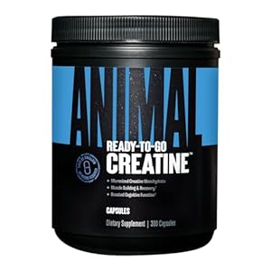 Animal Micronized Creatine Monohydrate Capsules – 300 Caps, 2500mg per Serving for Muscle Growth, Strength, and Endurance