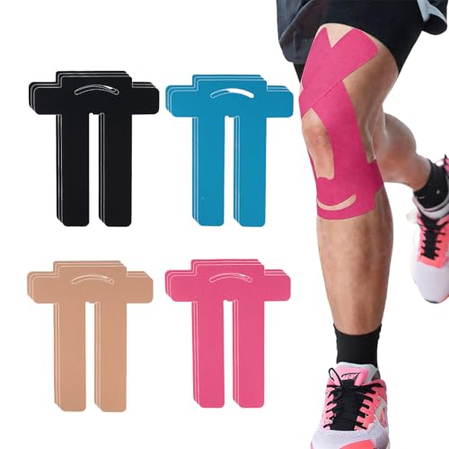 12 Stück Kinesiotapes Kinesiologie Tape Vorgeschnitten für Knie Wasserfestes Knietapes Vorgeschnitten Knie zur Schmerzlinderung Elastisches Baumwoll-Tape für Sport & Dauerhafte Unterstützung