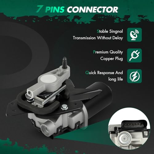 Image of SCITOO Windshield Wiper Motor Compatible for Lincoln for Mark VIII | Direct fit for 1994-1998 For Lincoln For Mark VIII|Replaces OE F4LY17508A,F7LZ17508AA|7 Pins|Fit for Front Wiper Motor