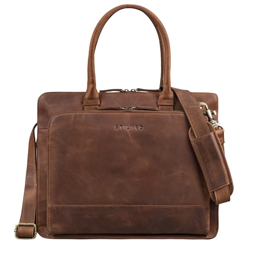 Bolso de Negocios Piel Auténtica STILORD Nola para la Oficina y Universidad 3