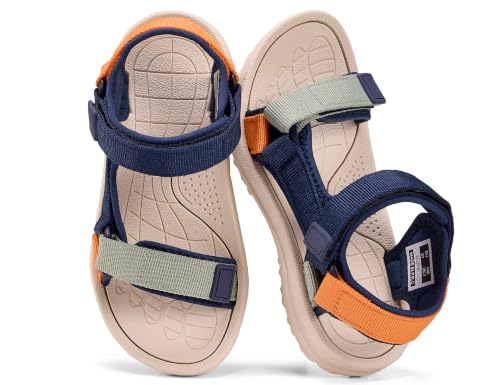 Pyrathon Sandalen Jungen und Mädchen mit Klettverschluss für Sommer Kinder Beige 33EU