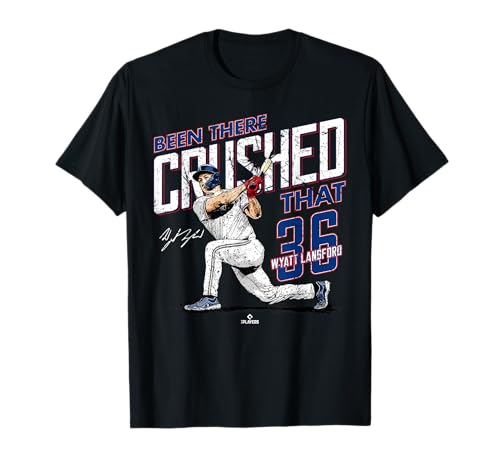 Ballpark MVP Been There Crushed That Wyatt Langford Texas MLBPA T-Shirt, Small, Black