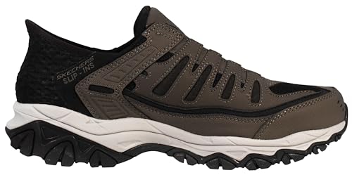 Skechers Men's Afterburn M. Fit Ridgeburn Hands Free Slip-in Loafer, Brown, 8.5 W US