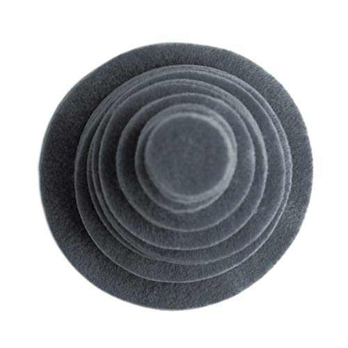 Image of Playfully Ever After Slate Gray Craft Felt Circles (Mixed Size Pack - 56pc)