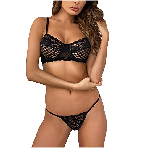 Soutien-gorge string sous-vêtements femmes et ensemble de lingerie sexy en dentelle