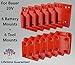 for Bauer 20V Cordless - Tool & Battery Mounts Hangers Holders Brackets - 12 Pack - 6 Tool + 6 Battery Mounts