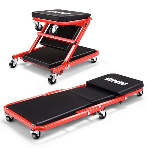 ‎DNA MOTORING TOOLS-00184 36 Inches 2 IN 1 Rolling Folding Car Creeper/Seat,…