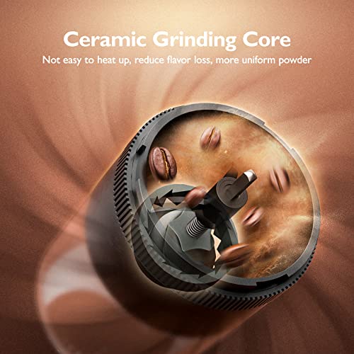 COPIC Elektrische Frässtifte Kaffeemühle Nüsse und Gewürzmühle Kapazität 30 g mit Keramik konischer Frässtifte… – Bild 3