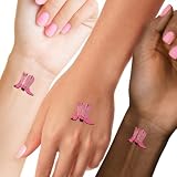 FLASH TATTOOS COWGIRL BOOTS set of 10 individual premium waterproof metallic pink foil temporary tattoo | Birthday Decorations, Cowgirl Accessory, Rodeo Theme, Western Theme, Nashville Gift