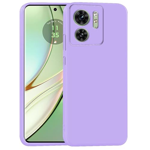 Image of Back Cover for Motorola Moto Edge 40 5G | Full Camera Protection | Premium Liquid Silicon Case | Flexible Bumper Case for Motorola Moto Edge 40 5G (Purple)