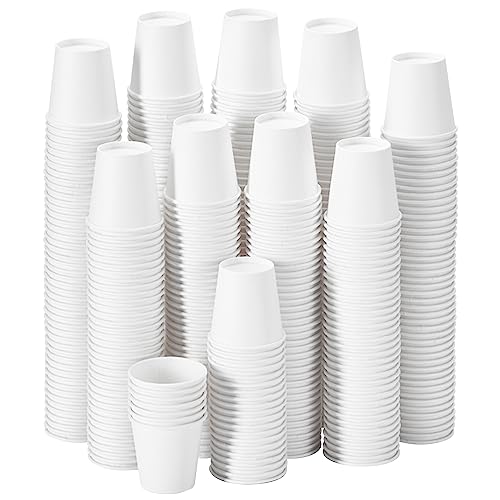 Siuq 600 Pack 3 Oz Paper Cups, Disposable Bathroom Cups, Small Mouthwash Cups, Hot/Cold Beverage Drinking Cup For Party, Picnic, Bbq, Travel, And Communion (White) #TOP5