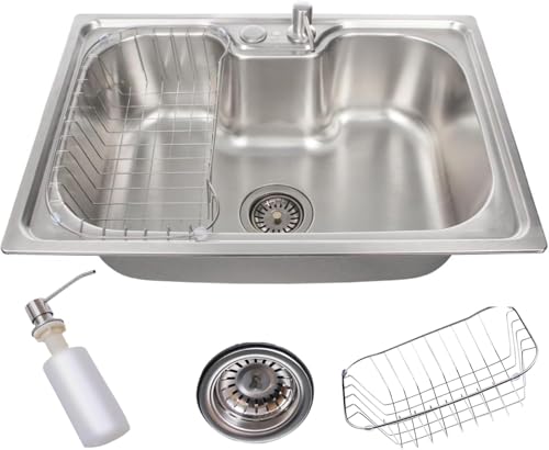 Cuba Gourmet De Cozinha Aço Inox 304 Com Acessórios Escovada 60x42cm Antirruído Embutir Ou Sobrepor