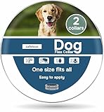 Flea and Tick Prevention for Dogs - Flea Collar - 2 Count - Adjustable
