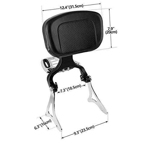 image for TCMT Multi-Purpose Driver Passenger Backrest Mount Kit For Harley Tour