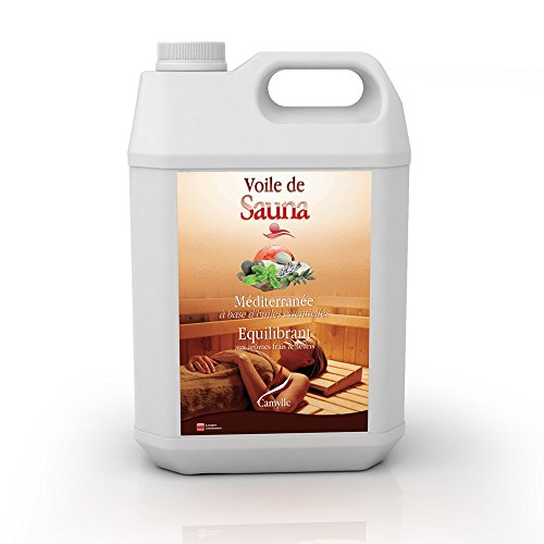 Camylle - Sauna Fragrance Méditerranée - Fragrances based on Pure and Natural Essential Oils for Sauna - Balancing with fresh and blossom aromas - 5000ml