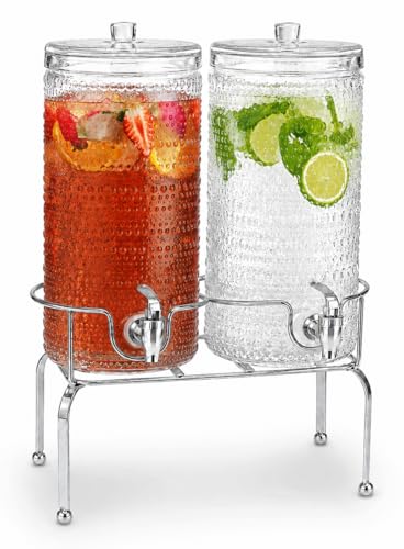 Distributeur de boisson en verre limonade punch jus eau 3,8L